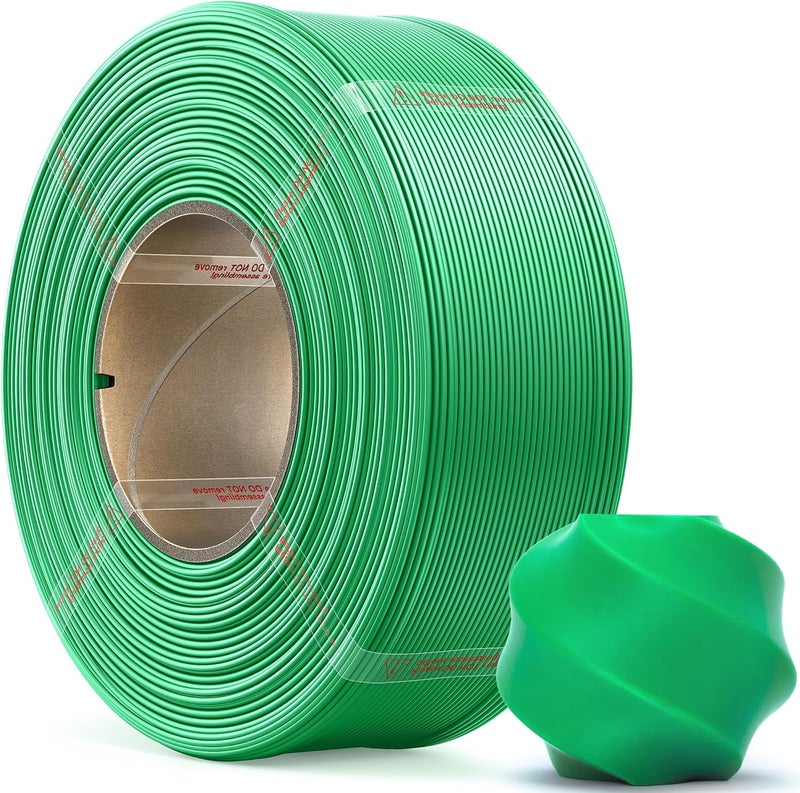 MarsWork PLA Basic, Pre-Dried Refill Filament 1kg (2.2lbs) for Reusable Spools, 1.75mm Spool-Less 3D Printing Filament, Compatible with Bambu Lab 3D Printers – Green - Image 1